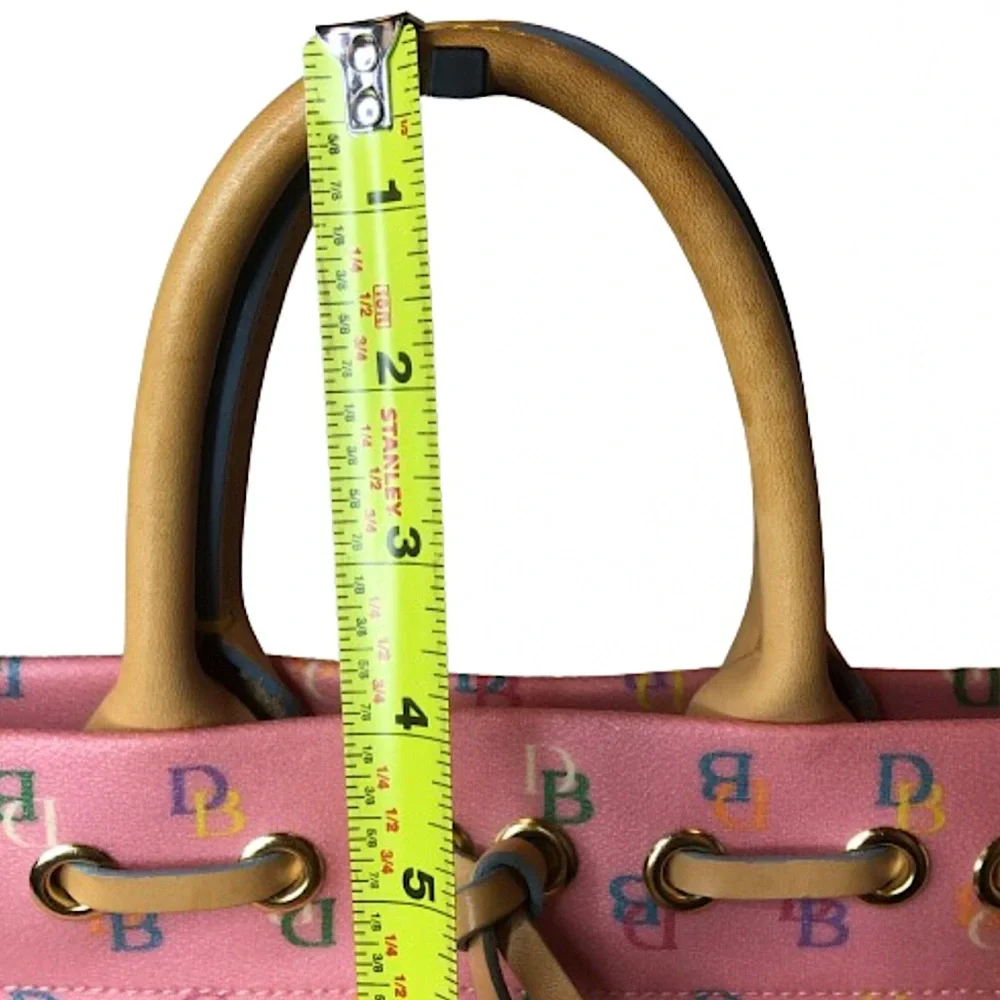 DOONEY BOURKE Pink Multicolor Rainbow DB Monogram Tote Shoulder Bag